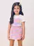 CONJUNTO BLUSA E SHORT ARCO-IRIS STRASS MOMI J6841