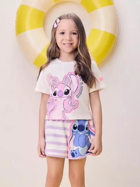 CONJUNTO BLUSA E SHORTS ANGEL MOMI H6612