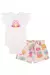 CONJUNTO BODY COTTON E SHORTS EM MOLETOM KUKIE 85093 - comprar online
