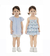 Trio floral azul Little Me - comprar online