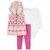 Trio colete fleece rosa Carter’s - comprar online