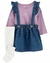 Salopete jeans roxo Carter’s - manustorebr