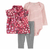 Trio colete fleece flor vermelho Carter’s - comprar online