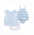 Trio floral azul Little Me