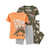 Pijama 4 peça dino laranja Carter’s - comprar online