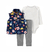 Trio colete fleece flor azul Carter’s - comprar online