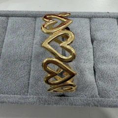 pulsera esclava acero quirurgico corazon - comprar online
