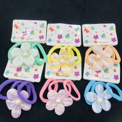 colita para pelo 2+1 flor con perla *12par