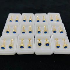 aros acero quirurgico dorado *12