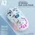 Freewolf mouse sem fio bluetooth a2 com tela digital, brilho rgb, ajuste de 5 pa