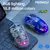 Freewolf mouse sem fio bluetooth a2 com tela digital, brilho rgb, ajuste de 5 pa - olympo digital