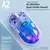 Freewolf mouse sem fio bluetooth a2 com tela digital, brilho rgb, ajuste de 5 pa - comprar online