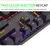 Redragon-K208 Teclado Mecânico Rainbow LED Backlight, 104 Tecla, Anti-Fantasma, - olympo digital