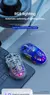 Freewolf mouse sem fio bluetooth a2 com tela digital, brilho rgb, ajuste de 5 pa - olympo digital