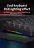 MUCAI MK61 USB Gaming Teclado Mecânico 61 Teclas Interruptor Vermelho Cabo Dest