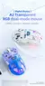 Freewolf mouse sem fio bluetooth a2 com tela digital, brilho rgb, ajuste de 5 pa