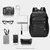 Mochila de carregamento USB de couro PU para homens, mochilas grandes para lapto na internet