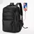 Imagem do Mochila de carregamento USB de couro PU para homens, mochilas grandes para lapto