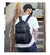 Mochila de carregamento USB de couro PU para homens, mochilas grandes para lapto - comprar online