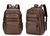 Mochila de carregamento USB de couro PU para homens, mochilas grandes para lapto - Vitrine virtual