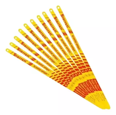 Serra Starrett Kit Com 10 Lâminas Bi Metal Bs1224 VR/AM