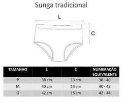 Sunga tradicional duas cores preto e azul canelado - SUNGAS FLORIPA