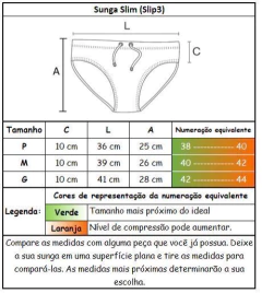 Sunga slim bicolor laranja e preto opaco premium na internet