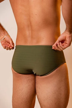 Sunga slim verde canelado premium - SUNGAS FLORIPA