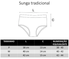 Sunga tradicional azul royal canelado vert - SUNGAS FLORIPA