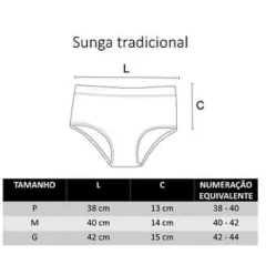 Sunga Classica 14 cm preto canelado - loja online
