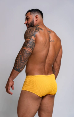 Sunga Tradicional 14 cm amarelo canelado na internet