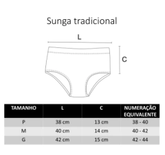 Sunga Tradicional 14 cm amarelo canelado - SUNGAS FLORIPA