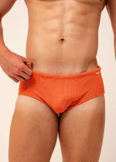 Sunga slim laranja canelado - comprar online