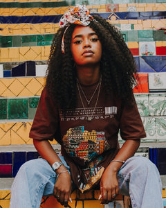 Camisa african oversized - NEGRA