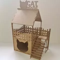 Casinha para Gato Linda em Mdf cru de 3mm