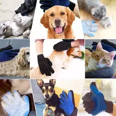 Imagem do Luva Escova Nano Magnética Tira Pelos De Pet Cães E Gatos