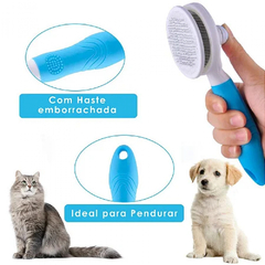 Escova Removedora Tira Pelos Dos Pets Cães E Gatos - comprar online