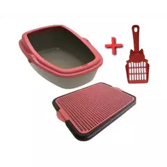 Imagem do Caixa de Areia WC KING Para Gatos Com Tampa + Tapete Coletor de Areia + Pazinha