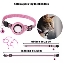 Coleira Compatível Com Rastreador Para Air Tag Gps Gato Cão Localização Refletiva na internet