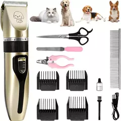 Kit Máquina Para Tosar Pet + Tesoura + Pente + Lixa Máquina Profissional Para Cachorro & Gato na internet