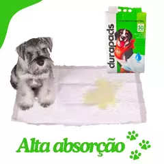 Tapete higiênico para cães cachorro durapads pet 60x60cm 30 unidades premium rápida absorção - Peludos pet online