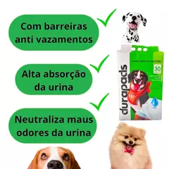 Tapete higiênico para cães cachorro durapads pet 60x60cm 30 unidades premium rápida absorção na internet