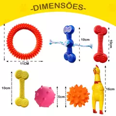Kit 7 Brinquedo Cachorro Pet Pequeno Porte Brinquedinho Pet Mordedor - comprar online