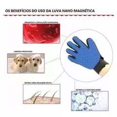 Luva Escova Nano Magnética Tira Pelos De Pet Cães E Gatos - comprar online