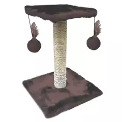 Arranhador Para Gato Happy 2 Bases e Brinquedo Duplo Pet - Peludos pet online