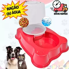Comedouro ou Bebedouro Automático Ração ou Agua Cachorro e Gato - Peludos pet online