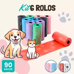 90 Refil Cata Coco Sacolas Saquinhos Biodegradável Prático Para Pet 23x28