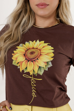 T-Shirt Girassol Chocolate