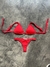 Bikini Mar Clásica con Arandelas Roja