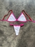 Bikini Blanca con tiras fucsia
